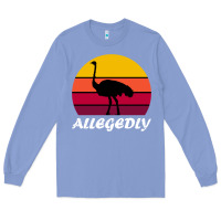 Colony Blue retro vintage allegedly ostrich Long Sleeve Tee - linhVisuals