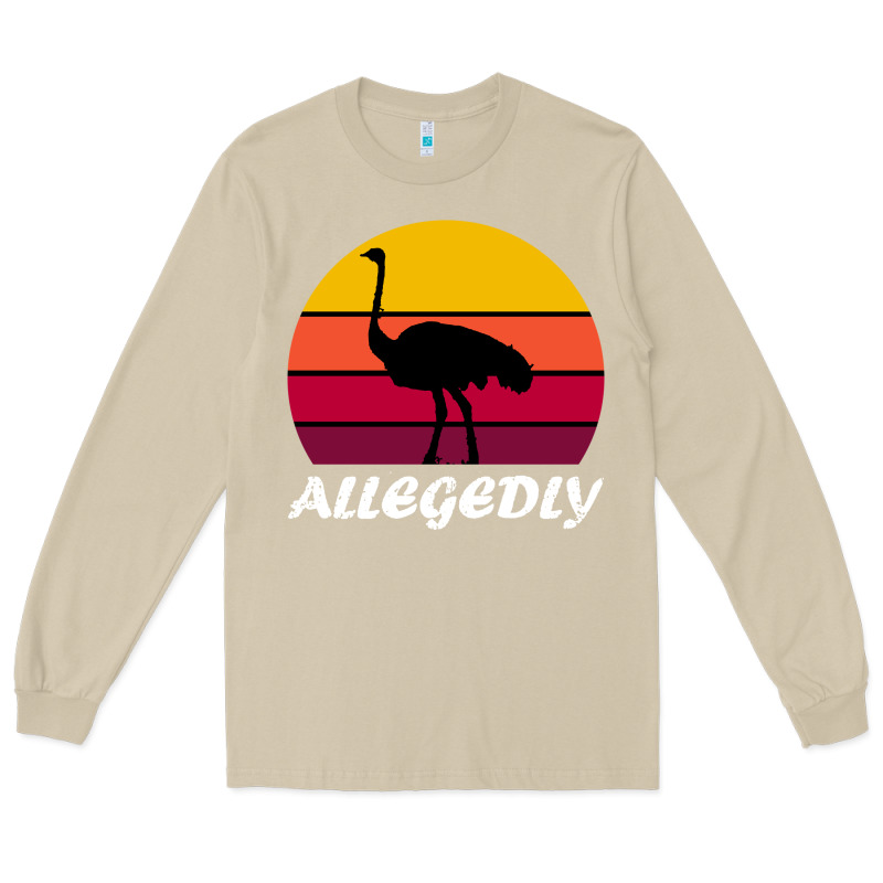 Retro Vintage Allegedly Ostrich Long Sleeve Tee by linhVisuals | Teevron