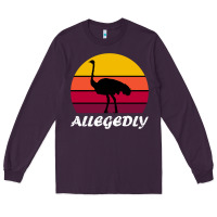 Plum retro vintage allegedly ostrich Long Sleeve Tee - linhVisuals