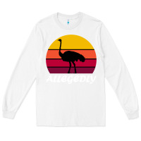 White retro vintage allegedly ostrich Long Sleeve Tee - linhVisuals