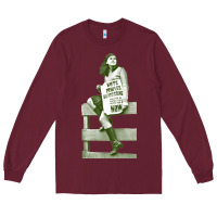 Burgundy bernadette devlin retro irish fanart Long Sleeve Tee - linhVisuals