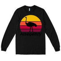 Black retro vintage allegedly ostrich Long Sleeve Tee - linhVisuals