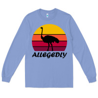 Colony Blue retro vintage allegedly ostrich Long Sleeve Tee - linhVisuals