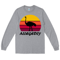 Heather Grey retro vintage allegedly ostrich Long Sleeve Tee - linhVisuals
