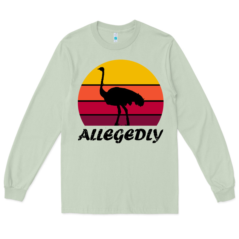 Retro Vintage Allegedly Ostrich Long Sleeve Tee by linhVisuals | Teevron