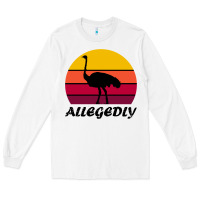 White retro vintage allegedly ostrich Long Sleeve Tee - linhVisuals