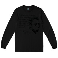 Black james baldwin Long Sleeve Tee - linhVisuals