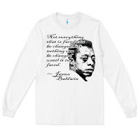 White james baldwin Long Sleeve Tee - linhVisuals