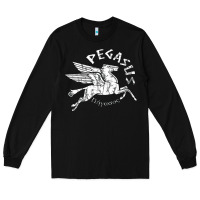 Black ivory pegasus Long Sleeve Tee - linhVisuals