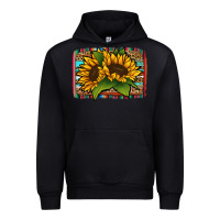 Black sunflower serape leopard background Urban Hoodie - Jasminsmagicworld