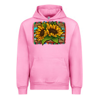 Fuchsia Pink sunflower serape leopard background Urban Hoodie - Jasminsmagicworld