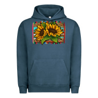 Pigment Midnight Navy sunflower serape leopard background Urban Hoodie - Jasminsmagicworld