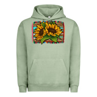 Pigment Oil Green sunflower serape leopard background Urban Hoodie - Jasminsmagicworld