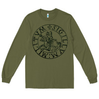 Army Green knights templar sigil Long Sleeve Tee - linhVisuals
