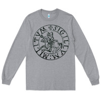 Heather Grey knights templar sigil Long Sleeve Tee - linhVisuals
