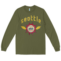 Army Green seattle pilots baseball vintage Long Sleeve Tee - linhVisuals