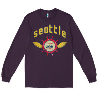 Plum seattle pilots baseball vintage Long Sleeve Tee - linhVisuals