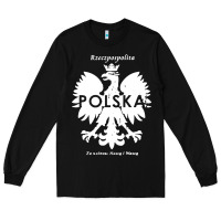Black poland rzeczpospolita polska polish eagle symbol Long Sleeve Tee - linhVisuals