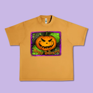 Happy Halloween Jack O' Lantern Pumpkin Urban Heavy Tee Designed By Jasminsmagicworld