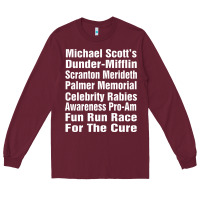 Burgundy fun office tv show Long Sleeve Tee - linhVisuals