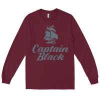 Burgundy Captain Black Cigar Long Sleeve Tee - linhVisuals