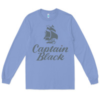 Colony Blue Captain Black Cigar Long Sleeve Tee - linhVisuals