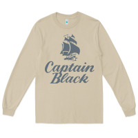 Mushroom Captain Black Cigar Long Sleeve Tee - linhVisuals