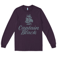 Plum Captain Black Cigar Long Sleeve Tee - linhVisuals