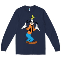 Navy goofy Long Sleeve Tee - linhVisuals