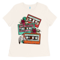 Cassette Floral Gemstone Ladies Tee | Teevron