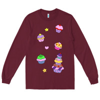 Burgundy cupcakes! Long Sleeve Tee - linhVisuals