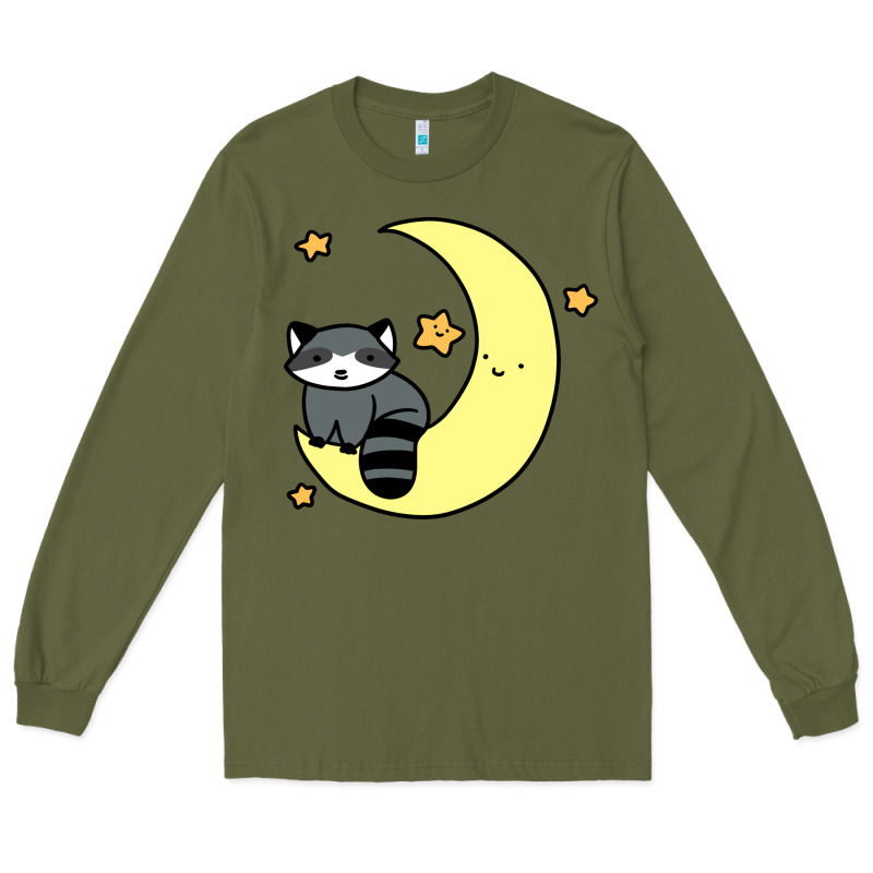 Crescent Moon Raccoon Long Sleeve Tee by linhVisuals | Teevron