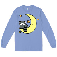Colony Blue crescent moon raccoon Long Sleeve Tee - linhVisuals