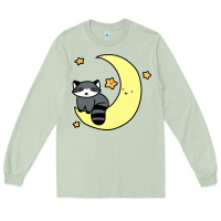 Matcha crescent moon raccoon Long Sleeve Tee - linhVisuals