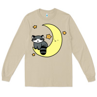 Mushroom crescent moon raccoon Long Sleeve Tee - linhVisuals
