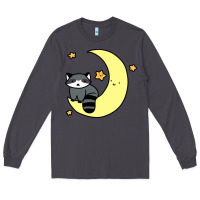 Smoke crescent moon raccoon Long Sleeve Tee - linhVisuals