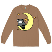 Toasted Coconut crescent moon raccoon Long Sleeve Tee - linhVisuals