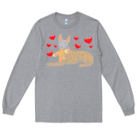 Heather Grey dutch shepherd dog t  shirt dutch shepherd dog with stuffed animal and Long Sleeve Tee - linhVisuals