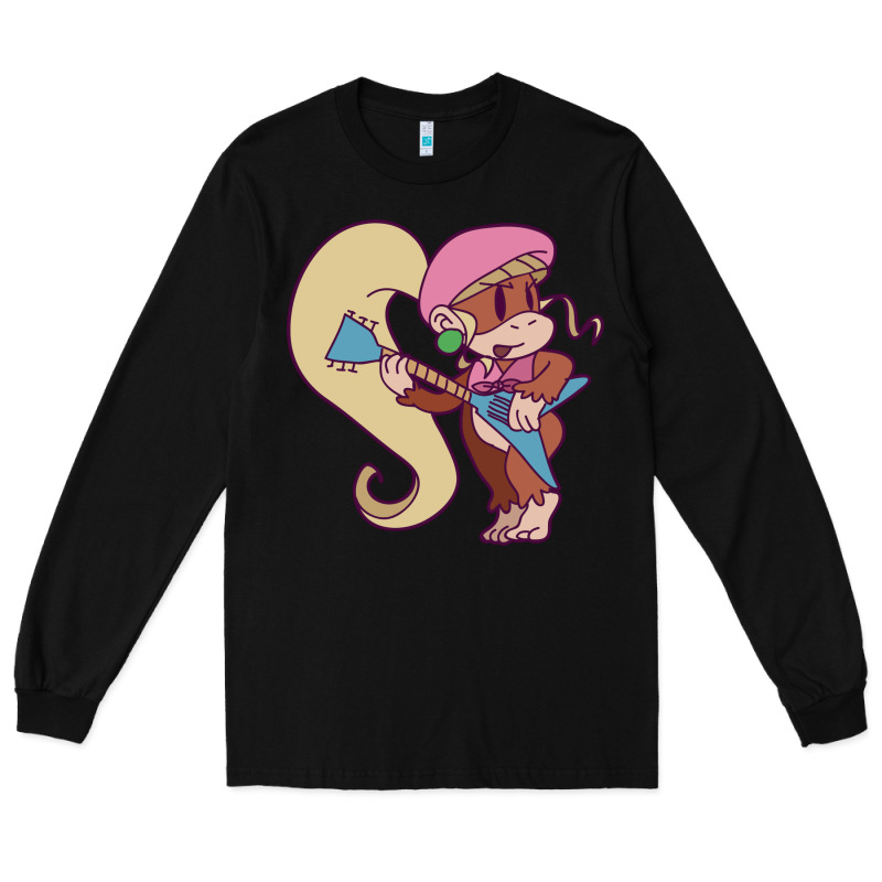 Cute Guitarist Dixie Kong Long Sleeve Tee by linhVisuals | Teevron