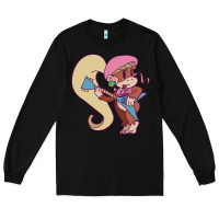 Black cute guitarist dixie kong Long Sleeve Tee - linhVisuals