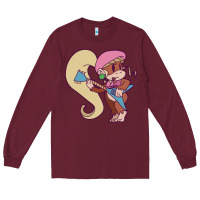 Burgundy cute guitarist dixie kong Long Sleeve Tee - linhVisuals