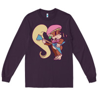 Plum cute guitarist dixie kong Long Sleeve Tee - linhVisuals