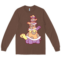 Chestnut cute turtle stack Long Sleeve Tee - linhVisuals