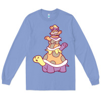 Colony Blue cute turtle stack Long Sleeve Tee - linhVisuals