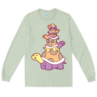 Matcha cute turtle stack Long Sleeve Tee - linhVisuals