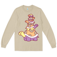 Mushroom cute turtle stack Long Sleeve Tee - linhVisuals