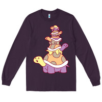 Plum cute turtle stack Long Sleeve Tee - linhVisuals