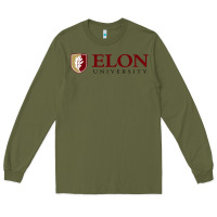 Army Green ELON UNIVERSITY Long Sleeve Tee - linhVisuals