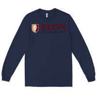Navy ELON UNIVERSITY Long Sleeve Tee - linhVisuals
