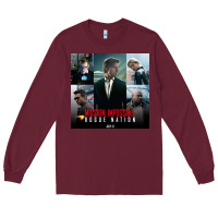 Burgundy Mission Impossible Long Sleeve Tee - linhVisuals